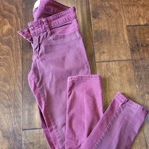Hollister Maroon Skinny Jeans Size 0